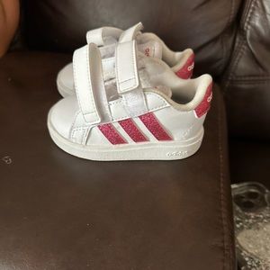 Baby girl, Adidas tennis shoes